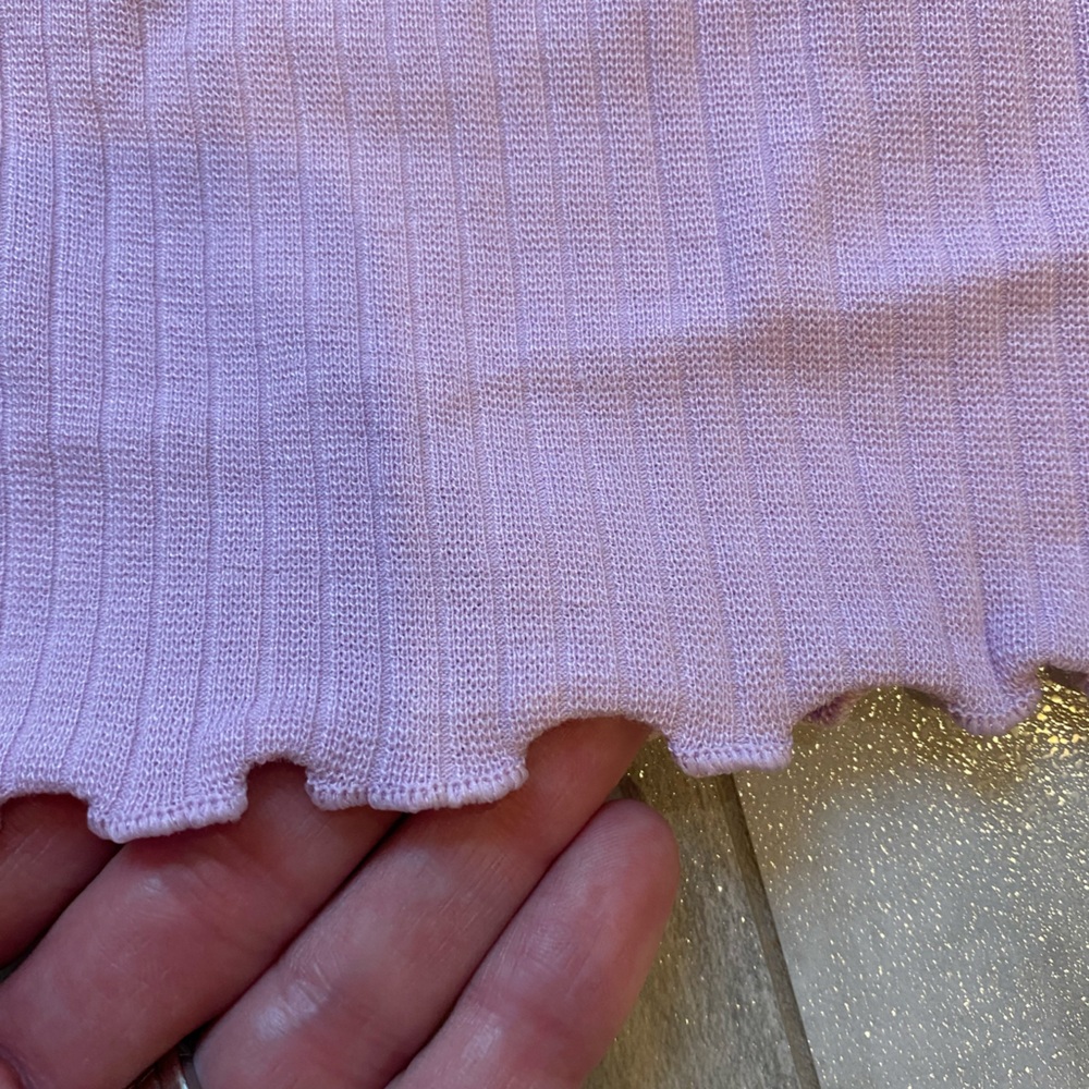 NWT RuffleButts Textured Soft Lilac Snuggly Pajamas Matching Set, infant 0-3M - Picture 2 of 14